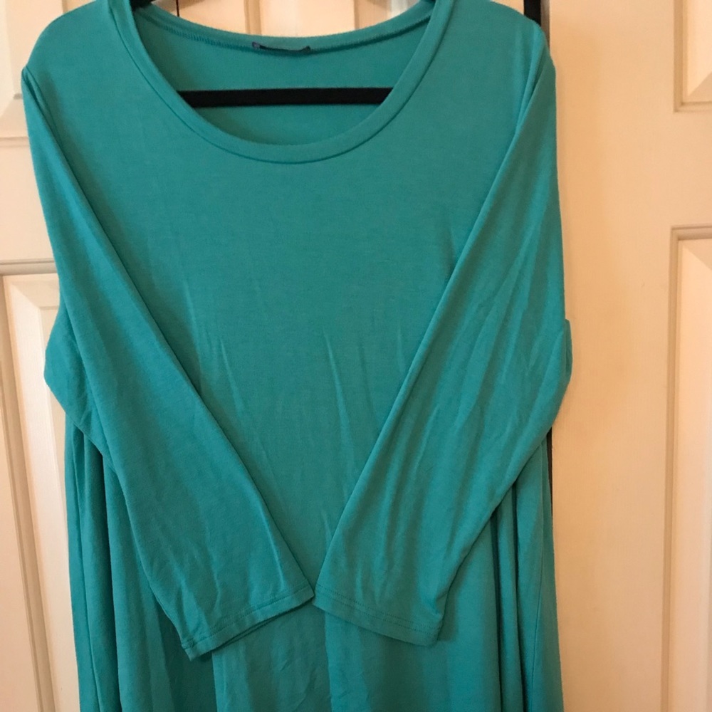 Teal tunic piko style